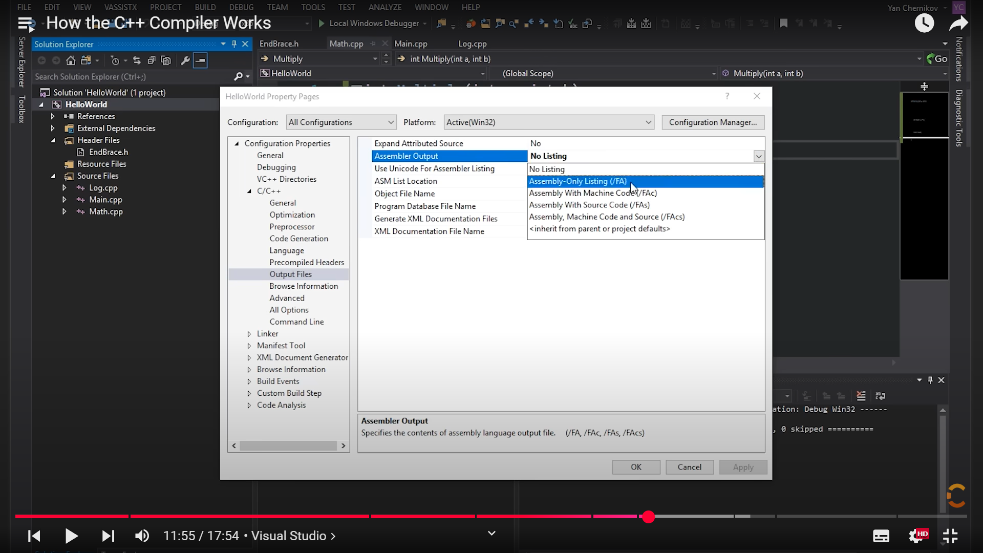 Generate Assembly Output